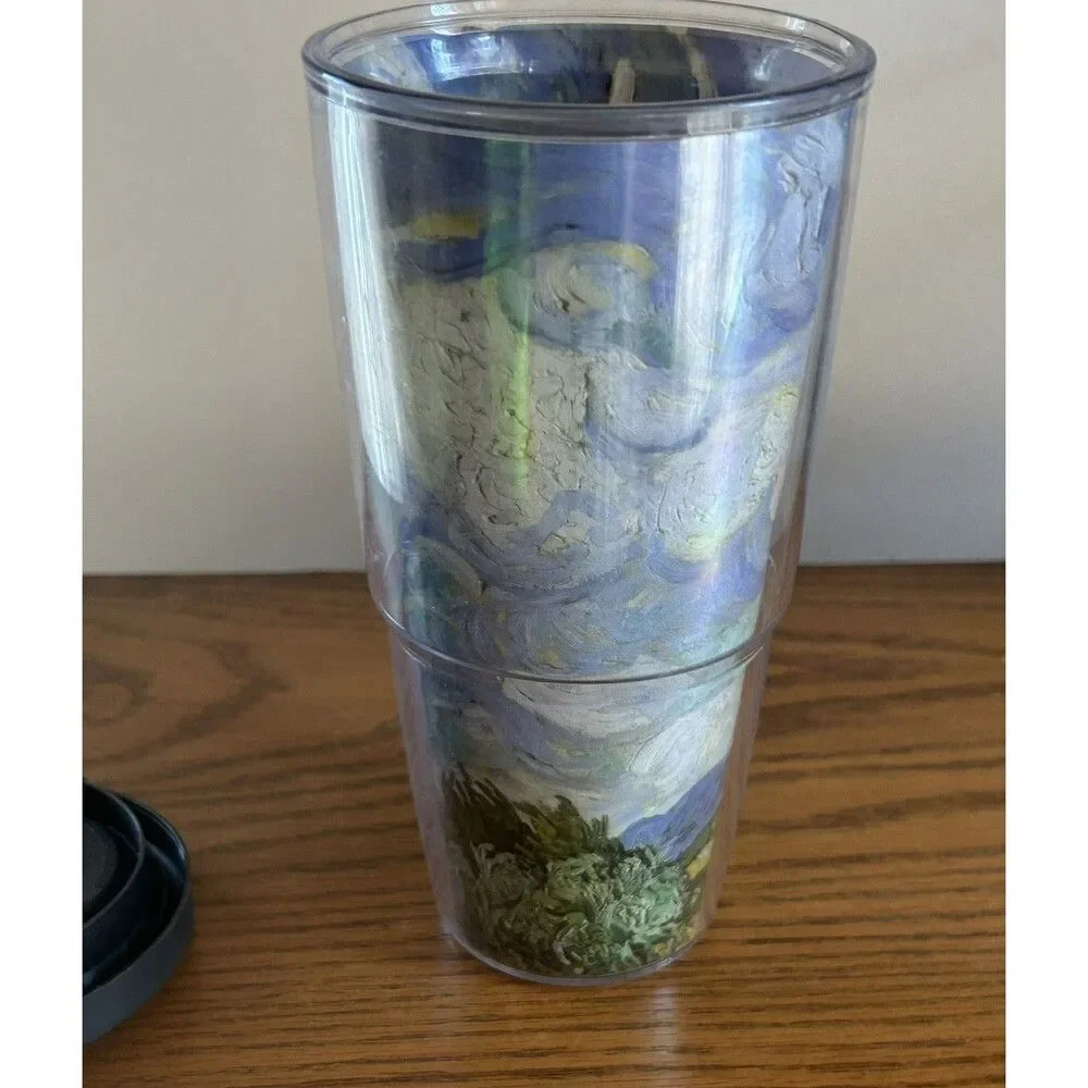 Tervis Tumbler w/Lid 32oz Made In USA‎ Van Gogh Wheat Field w/ Cypresses